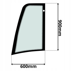 SZYBA LEWA DRZWI GÓRNA HITACHI AIRMAN (0116)-SITODRUK