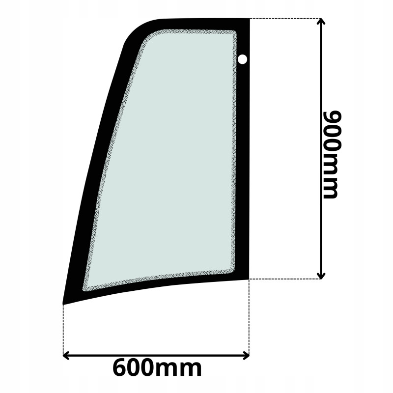 SZYBA LEWA DRZWI GÓRNA HITACHI AIRMAN (0116)-SITODRUK