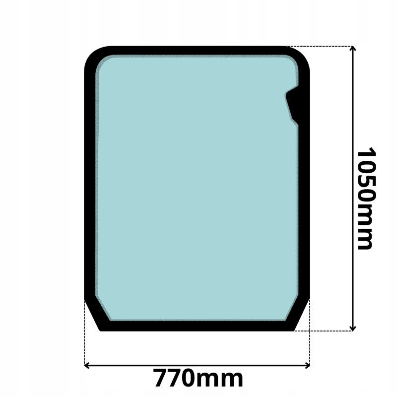 SZYBA PRZEDNIA CZOŁOWA CAT TH DEUTZ-FAHR AGROVECTOR JLG (0118)-SITODRUK