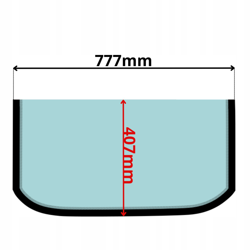 SZYBA PRZÓD CZOŁOWA DOLNA CAT 301.6C 301.8C 302.5C (5164)-SITODRUK