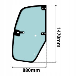 SZYBA LEWA DRZWI VOLVO L20B L25B (0123)-SITODRUK