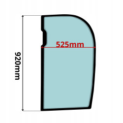 SZYBA BOCZNA LEWA JCB 8025 8026 8030 8035 ZTS CTS (0268)-SITODRUK