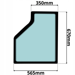 SZYBA LEWA DRZWI BOCZNA DOLNA CAT 301.5-304.5 01- (0267)-SITODRUK