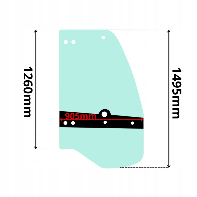 SZYBA PRAWA DRZWI KOMATSU WA (0625)