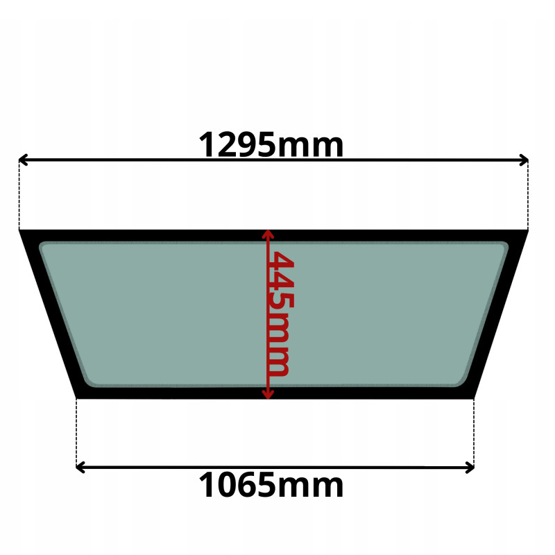 SZYBA TYŁ DOLNA TEREX FERMEC CASE MASSEY FERGUSON (K-0107)-SITODRUK