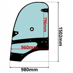 SZYBA DRZWI LEWA KRAMER (K-0584)-SITODRUK
