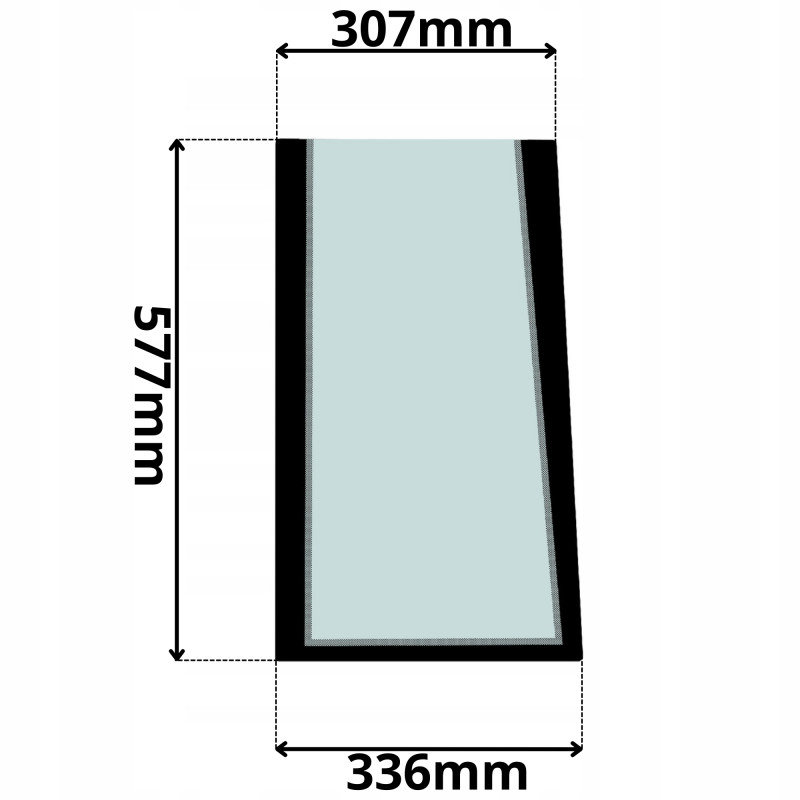 SZYBA CZOŁOWA DOLNA PRAWA MASSEY FERGUSON FERMEC (K-0026)-PRAWA