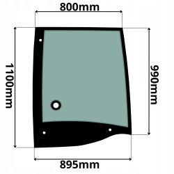 SZYBA PRAWA DRZWI BOMAG (0620)-SITODRUK