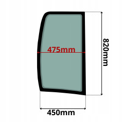 SZYBA PRAWA BOCZNA ZA DRZWIAMI TEREX SCHAEF YANMAR KOBELCO (K-0100)SITODRUK