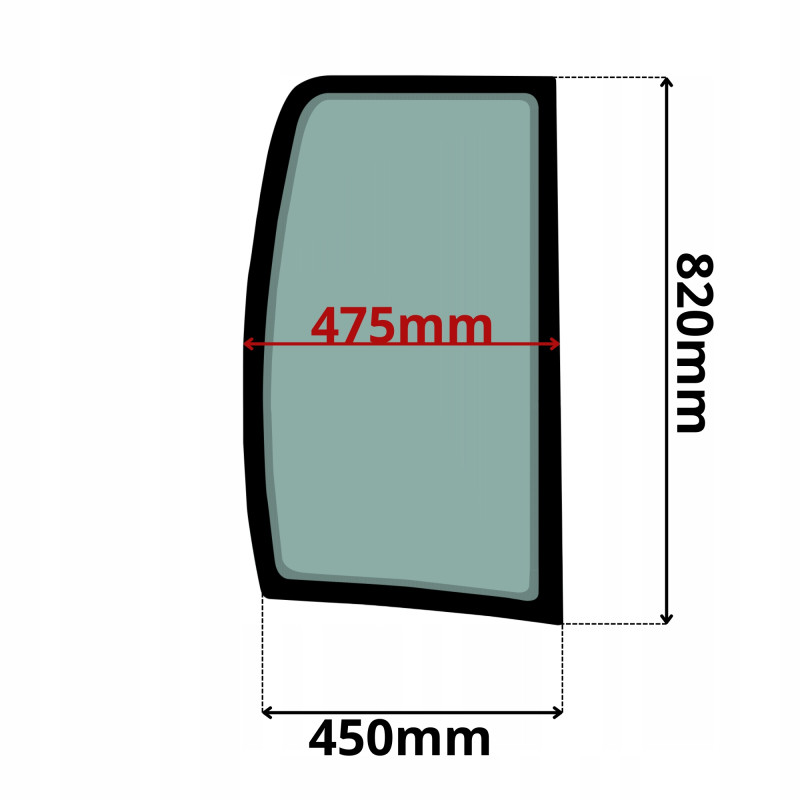 SZYBA PRAWA BOCZNA ZA DRZWIAMI TEREX SCHAEF YANMAR KOBELCO (K-0100)SITODRUK