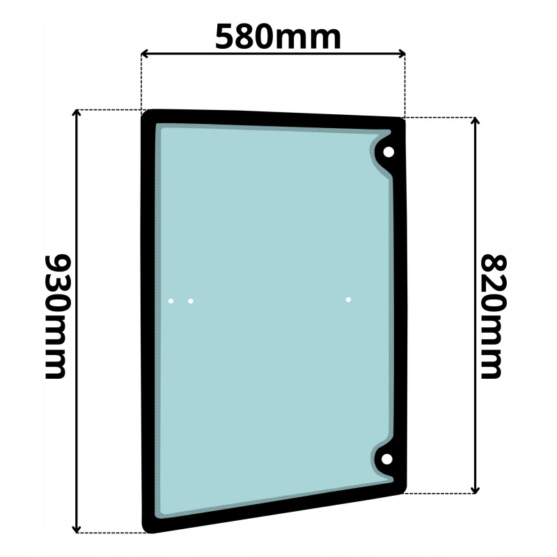 SZYBA DRZWI LEWA BOMAG BW (0283)-SITODRUK