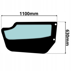 SZYBA DRZWI DOLNA LEWA BOBCAT MASSEY FERGUSON (0355)-SITODRUK