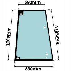 SZYBA LEWA BOCZNA ZA DRZWIAMI VOLVO BL (0011)-SITODRUK
