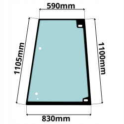 SZYBA PRAWA BOCZNA ZA DRZWIAMI VOLVO BL (0011)-SITODRUK