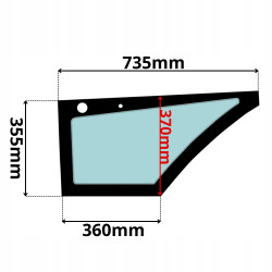 SZYBA LEWA DRZWI DOLNA VOLVO BL (5010)-SITODRUK