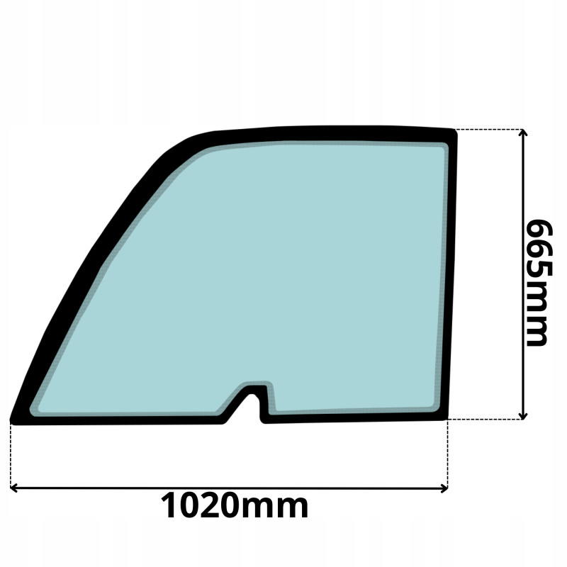 SZYBA LEWA DRZWI GÓRNA MANITOU (0361)-SITODRUK