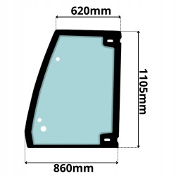 SZYBA LEWA DRZWI GÓRNA VOLVO BL (0010)-SITODRUK