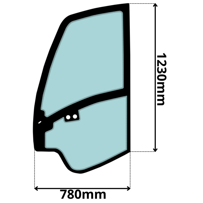 SZYBA LEWA DRZWI JCB WERSJA BEZ OKIENKA (0392)-SITODRUK