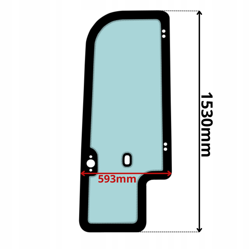 SZYBA LEWA DRZWI CASE NEW HOLLAND (0417)-SITODRUK