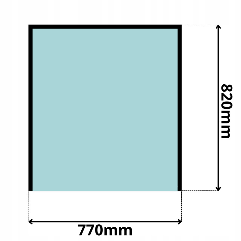 SZYBA PRZEDNIA GÓRNA CAT (0432)-SITODRUK