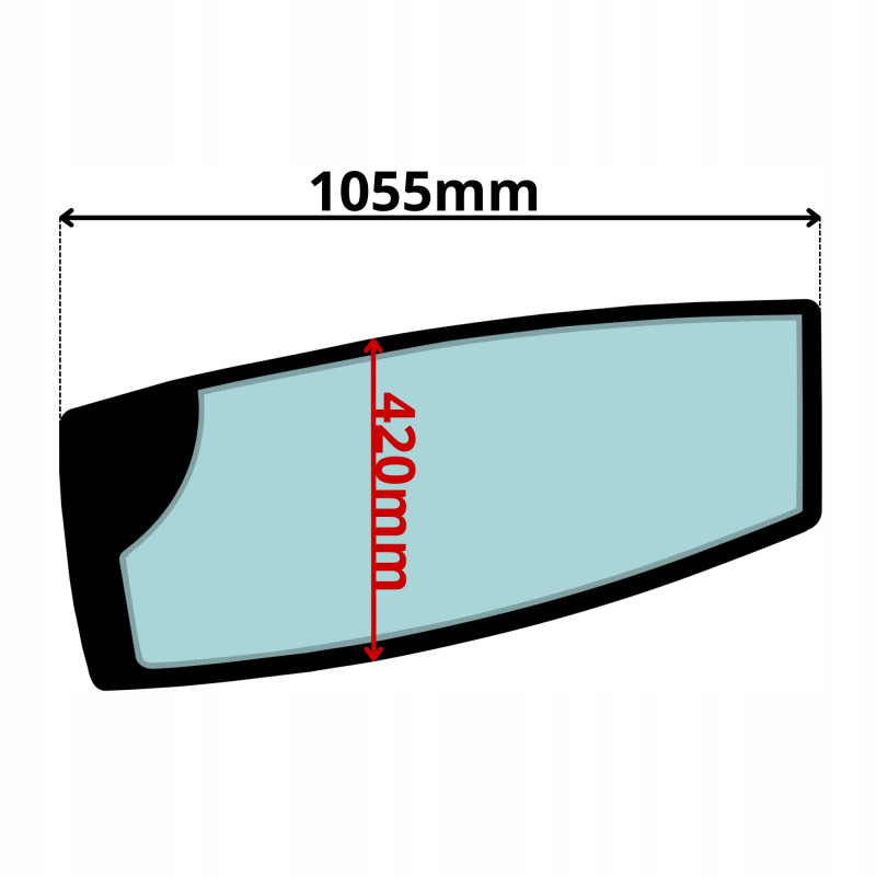 SZYBA LEWA DOLNA DRZWI JCB (0443)-SITODRUK