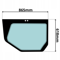 SZYBA LEWA DRZWI DOLNA CAT SERIA DEF (0273)-SITODRUK