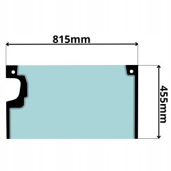 SZYBA PRZEDNIA DOLNA KUBOTA KX (K-0099)-SITODRUK