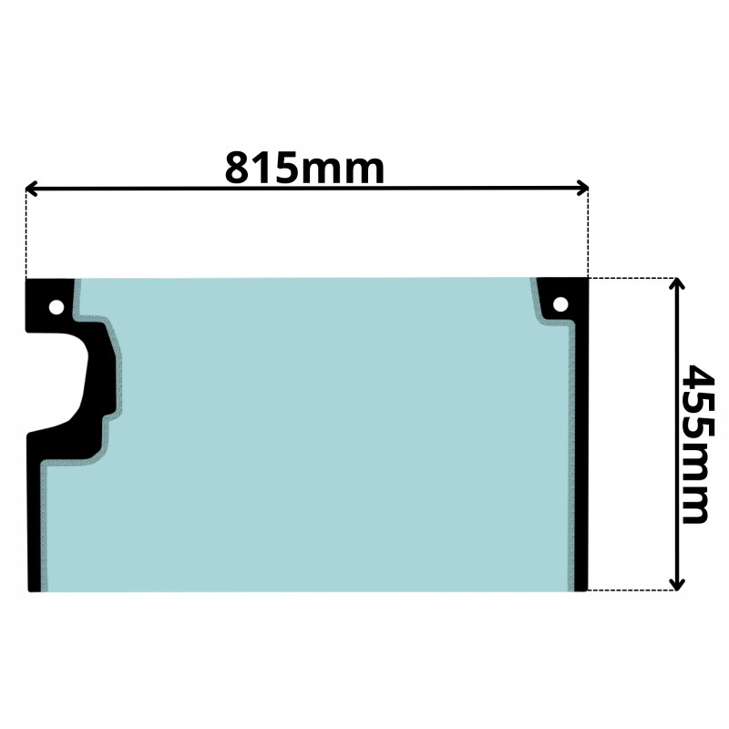 SZYBA PRZEDNIA DOLNA KUBOTA KX (K-0099)-SITODRUK