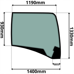 SZYBA PRAWA BOCZNA CAT (0451-C)-SITODRUK