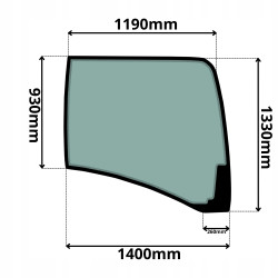 SZYBA PRAWA BOCZNA CAT (0451-A)-SITODRUK