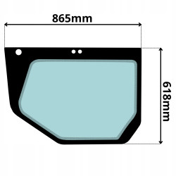 SZYBA LEWA DOLNA DRZWI CAT SERIA D E F (G-0055)-SITODRUK