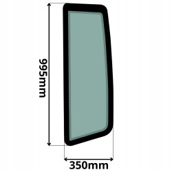 SZYBA LEWA BOCZNA ZA DRZWIAMI CAT (0518)-SITODRUK