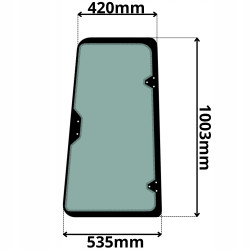SZYBA LEWA GRNA DRZWI CASE (5060)-SITODRUK