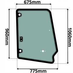 SZYBA PRAWA GÓRNA DRZWI CAT (G-0391)-SITODRUK