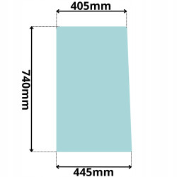 SZYBA PRZEDNIA DOLNA LEWA TEREX MECALAC (K-0116)
