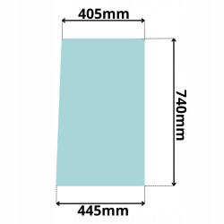 SZYBA PRZEDNIA DOLNA PRAWA TEREX MECALAC (K-0117)