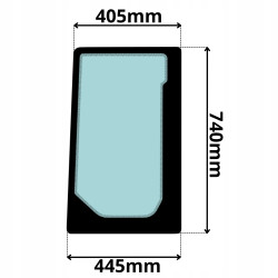 SZYBA PRZEDNIA DOLNA PRAWA TEREX MECALAC (K-0117)-SITODRUK