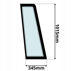 SZYBA PRAWA DRZWI GÓRNA STAŁA CASE (0523)-SITODRUK