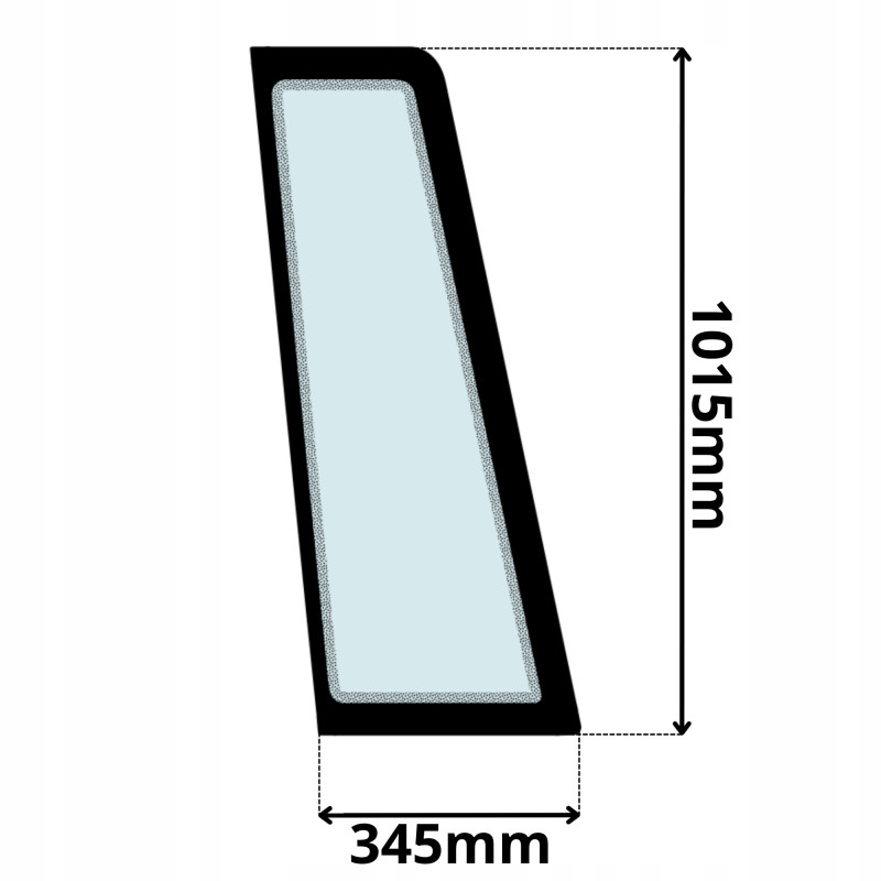 SZYBA PRAWA DRZWI GÓRNA STAŁA CASE (0523)-SITODRUK