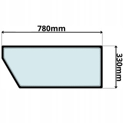 SZYBA LEWA DRZWI DOLNA JCB (0514)-SITODRUK