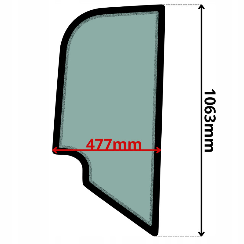SZYBA PRAWA BOCZNA ZA DRZWIAMI KRAMER 318 418 (0072)-SITODRUK