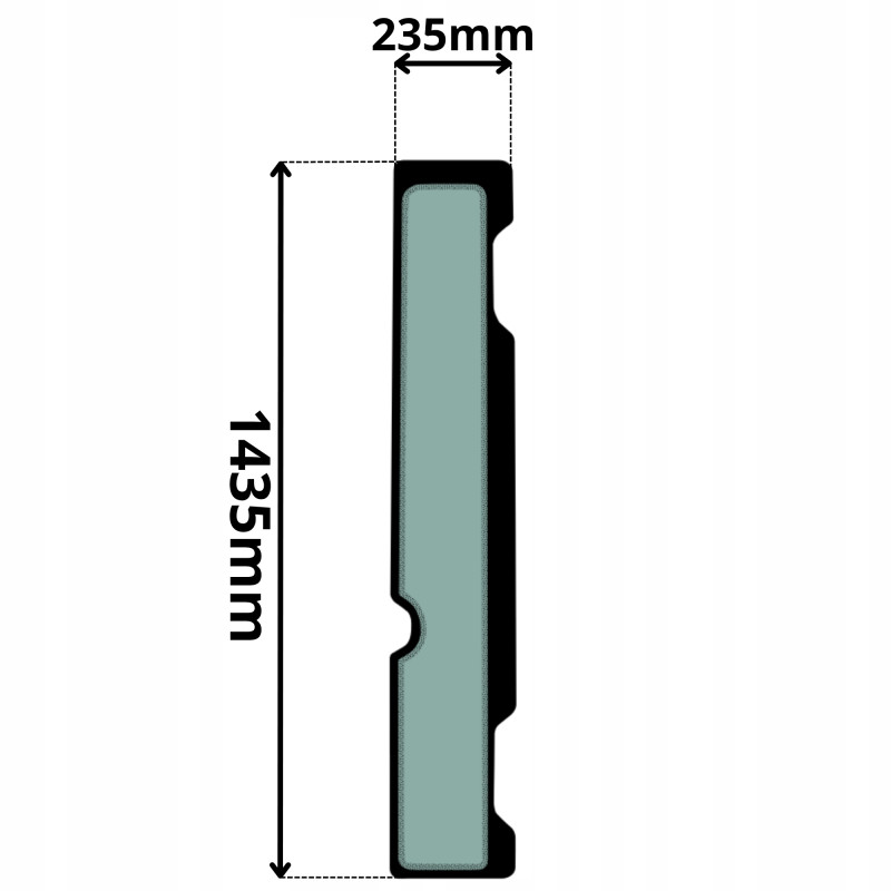 SZYBA LEWA DRZWI TYLNA HITACHI AIRMAN JOHN DEERE (0041)-SITODRUK