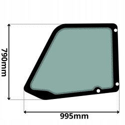 SZYBA LEWA DRZWI GÓRNA BOBCAT MASSEY FERGUSON (0534)-SITODRUK