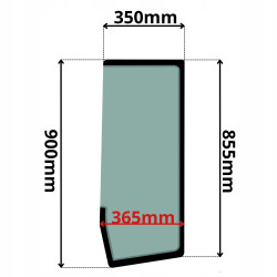 SZYBA TYLNA PRAWA CAT 904B (K-0041)-SITODRUK