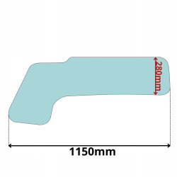 SZYBA LEWA DRZWI DOLNA LINDE HENMAR (K-0494)