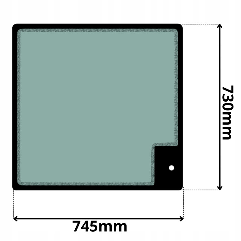 SZYBA PRZEDNIA GÓRNA HITACHI ZX AIRMAN AX (0549)-SITODRUK