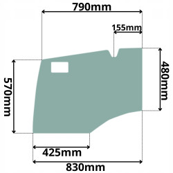 SZYBA LEWA DRZWI DOLNA WACKER NEUSONN WEIDEMANN (K-0277)