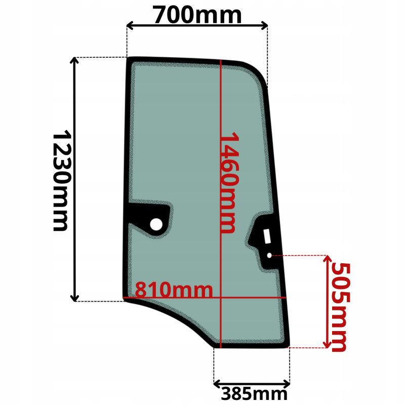 SZYBA PRAWA DRZWI CAT WARYŃSKI (G-0407)-SITODRUK
