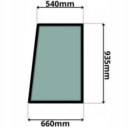 SZYBA LEWA DRZWI GÓRNA JCB 2CX (0574)-SITODRUK