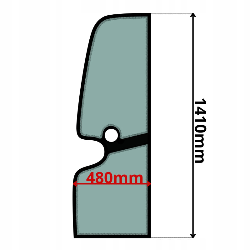 SZYBA LEWA DRZWI VOLVO EC (0654)-SITODRUK